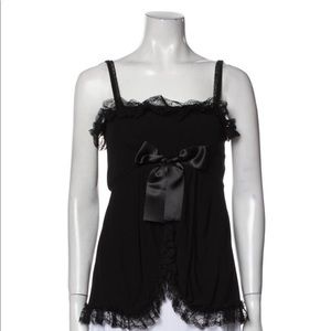 Balenciaga Square Neckline Sleeveless Blouse